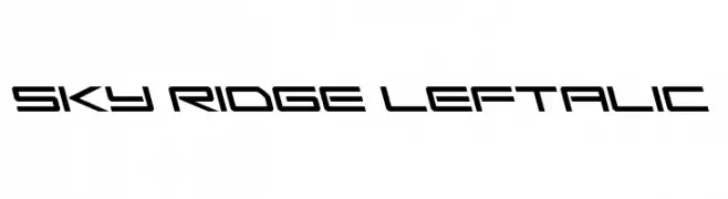 Sky Ridge Leftalic  Fuentes Gratis Descargar