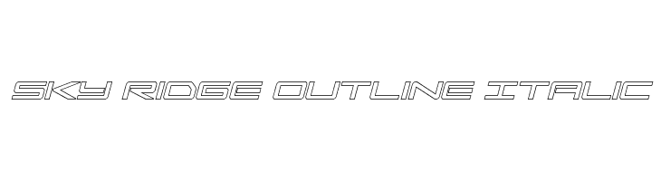 Sky Ridge Outline Italic  Frei Schriftart Herunterladen