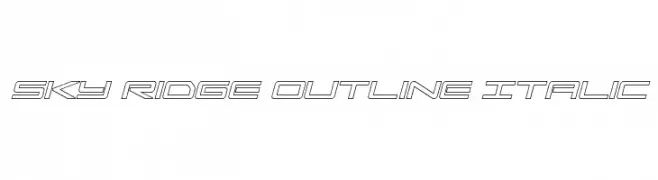 Sky Ridge Outline Italic  font caratteri gratis