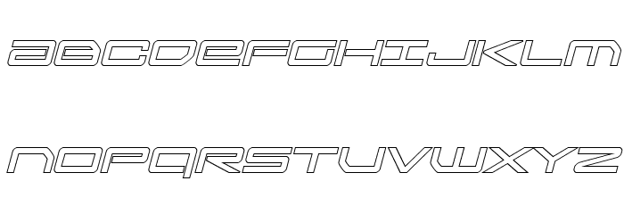 Sky Ridge Outline Italic Fuentes MAYÚSCULAS