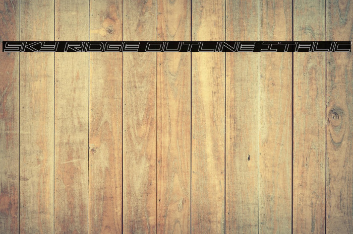 Sky Ridge Outline Italic Example 1