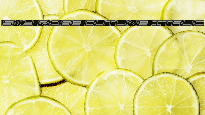 Sky Ridge Outline Italic Example 2