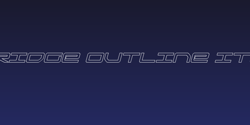 Sky Ridge Outline Italic Social Header