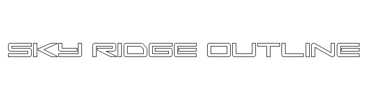 Sky Ridge Outline  フリーフォントのダウンロード