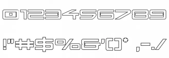 Sky Ridge Outline Font OTHER CHARS