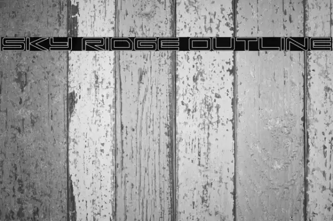 Sky Ridge Outline Font examples