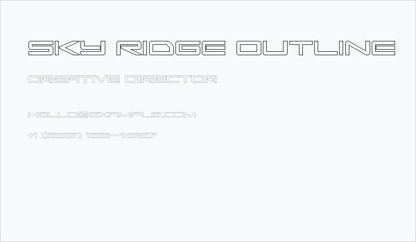 Sky Ridge Outline Business Card