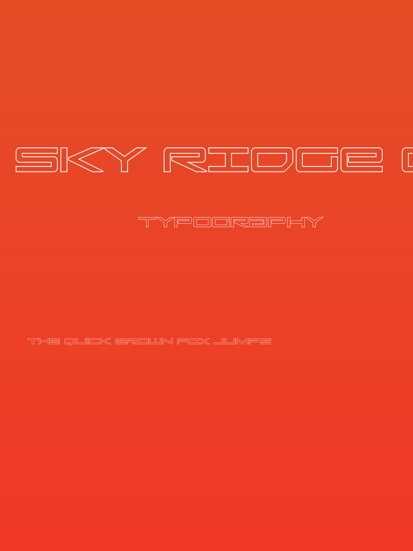 Sky Ridge Outline Poster