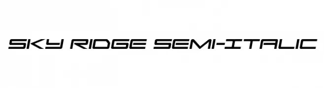Sky Ridge Semi-Italic  font caratteri gratis