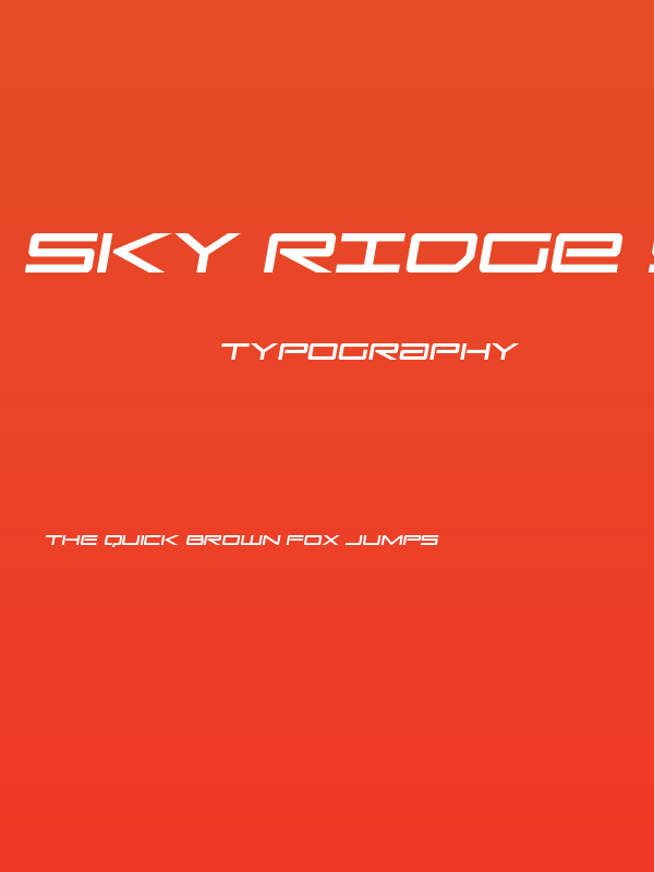 Sky Ridge Semi-Italic Poster
