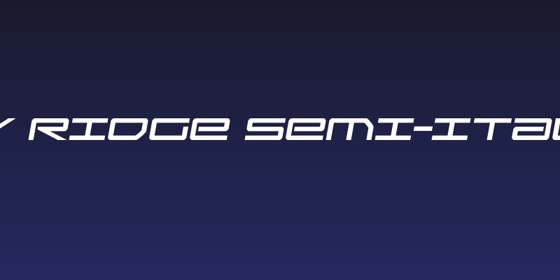 Sky Ridge Semi-Italic Social Header