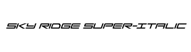 Sky Ridge Super-Italic  font caratteri gratis