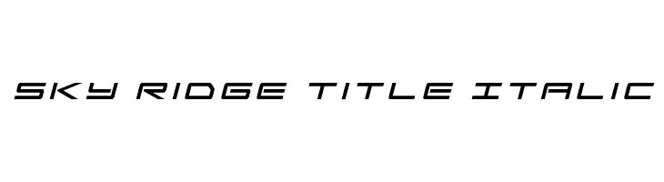 Sky Ridge Title Italic  नि: शुल्क फ़ॉन्ट्स डाउनलोड