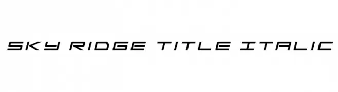 Sky Ridge Title Italic  フリーフォントのダウンロード