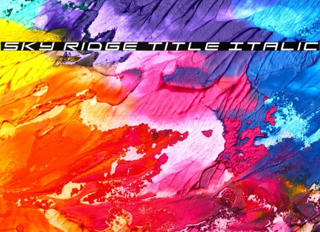 Sky Ridge Title Italic Example 1