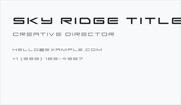 Sky Ridge Title Business Card