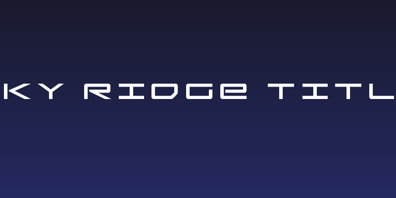 Sky Ridge Title Social Header