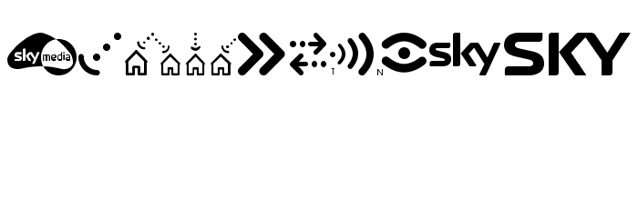 Sky TV Channel Logos Font OTHER CHARS