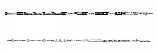 Sky TV Channel Logos 字体 大写