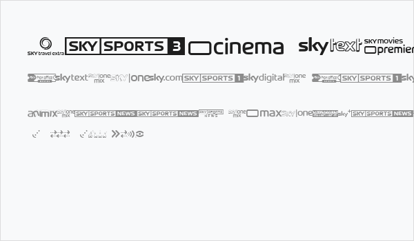 Sky TV Channel Logos Business Card