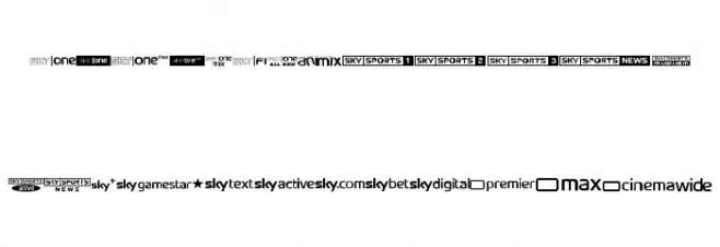 Sky TV Channel Logos फ़ॉन्ट लोअरकेस