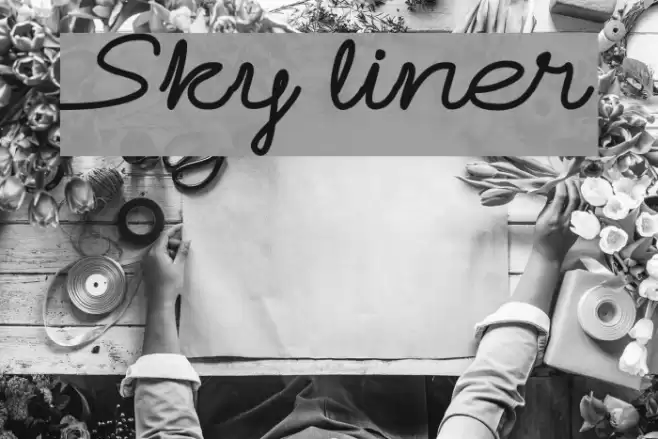 Sky liner Font examples