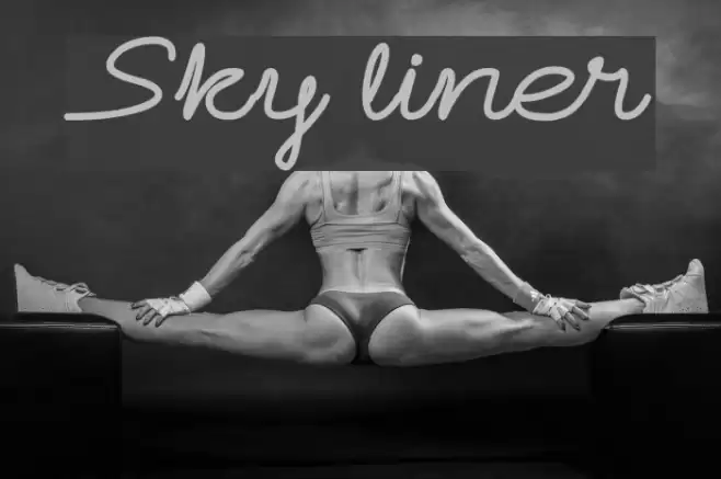 Sky liner Font examples