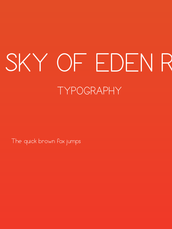 Sky of Eden Regular Poster