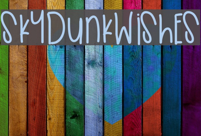 SkyDunkWishes Font examples
