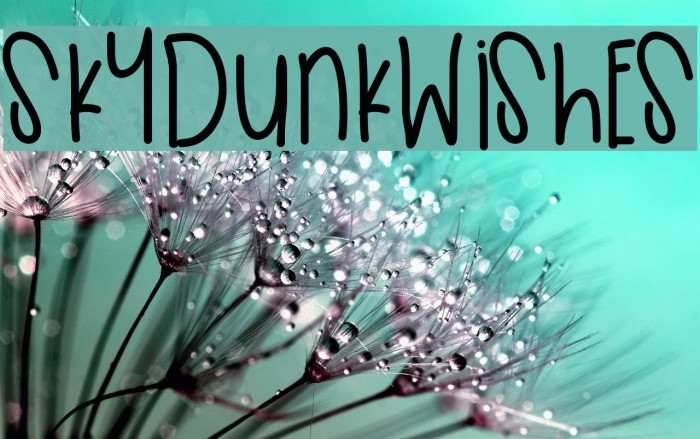 SkyDunkWishes Font examples