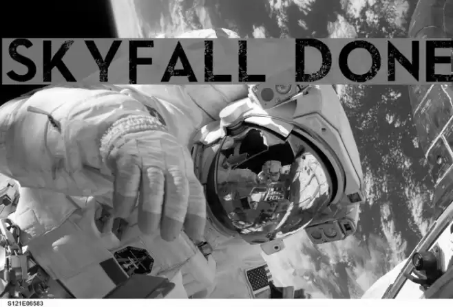 SkyFall Done Font examples