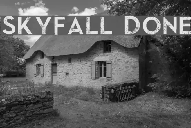 SkyFall Done Font examples
