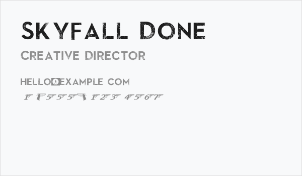 SkyFall Done Business Card