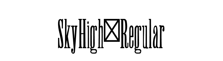SkyHigh-Regular  フリーフォントのダウンロード