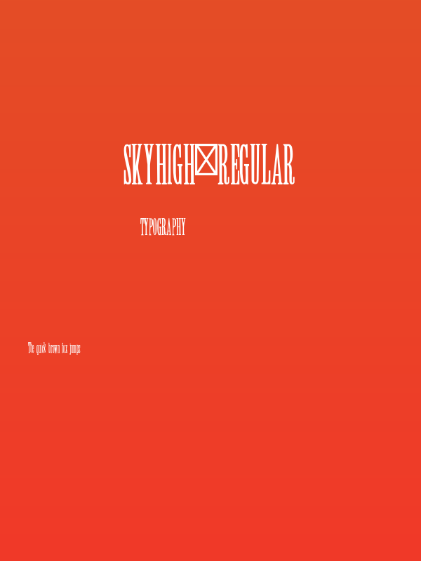 SkyHigh-Regular Poster