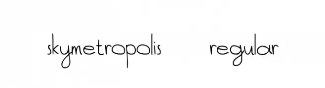 SkyMetropolis-Regular  les polices de caractères gratuit tlcharger