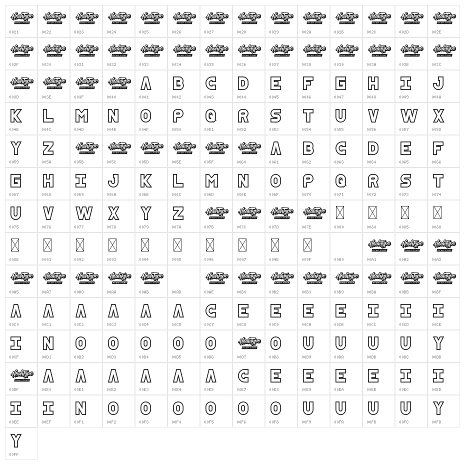 SkyMid Demo Outline Character Map