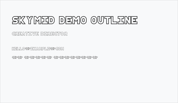 SkyMid Demo Outline Business Card