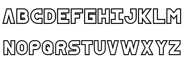 SkyMid Demo Outline Font LOWERCASE