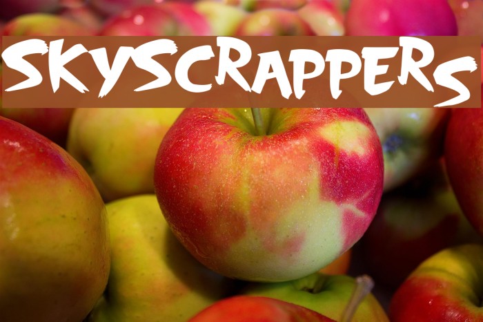 SkyScrappers Font examples