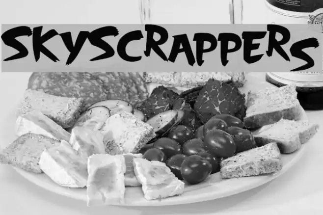 SkyScrappers Font examples