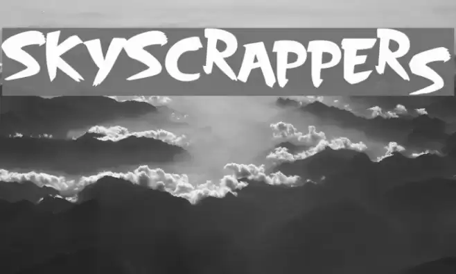 SkyScrappers Font examples