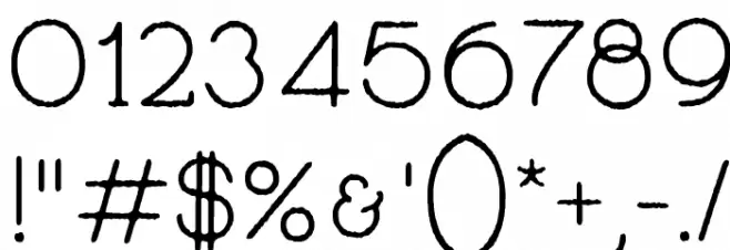 Skybird Rough Font OTHER CHARS