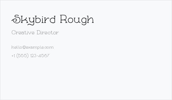 Skybird Rough Business Card