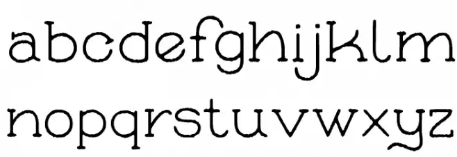 Skybird Rough फ़ॉन्ट लोअरकेस