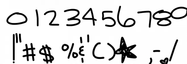 SkyblueClues Font OTHER CHARS