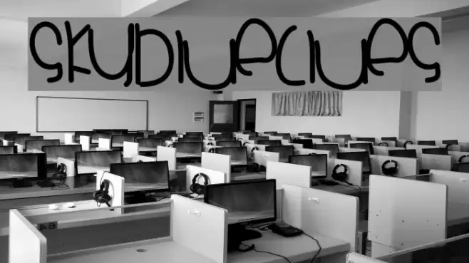 SkyblueClues Font examples