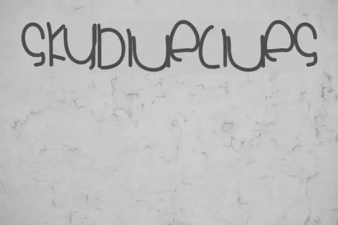 SkyblueClues Font examples