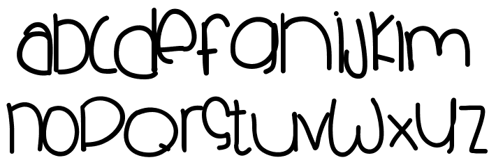 SkyblueClues Font LOWERCASE