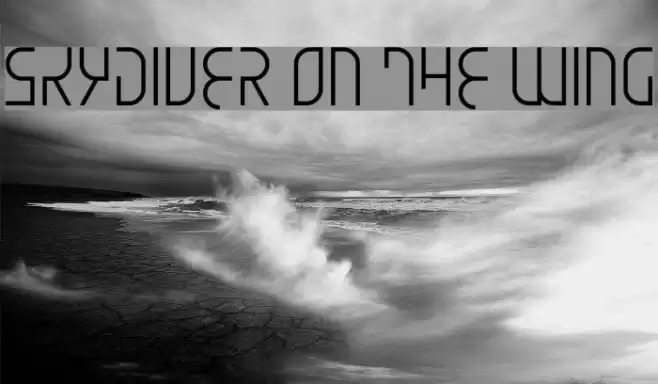 Skydiver On The Wing Font examples
